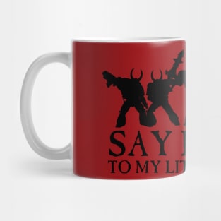 Say Hello to my Little Friends Chaos Black Mug